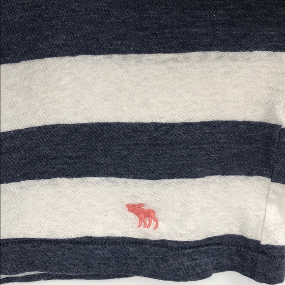 A&F Blue and White Stripe Crop Top Size XS - Picture 4 of 8